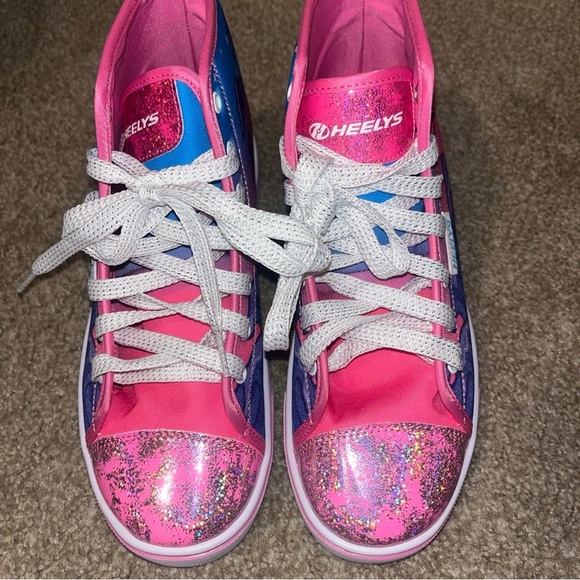 Heelys Pink and Blue Glitter Shoes NWOB - Picture 1 of 10